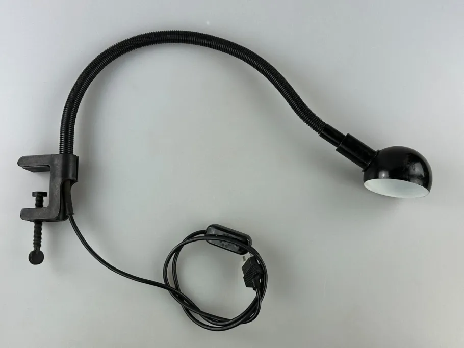 Clearance Pamono Space Age Gooseneck Clamp Lamp in Metal, 1960s