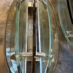 Hot Pamono Space Age Italian Green and Smoked Glass Wall Sconces by Veca, 1960s, Set of 2