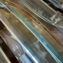 Hot Pamono Space Age Italian Green and Smoked Glass Wall Sconces by Veca, 1960s, Set of 2