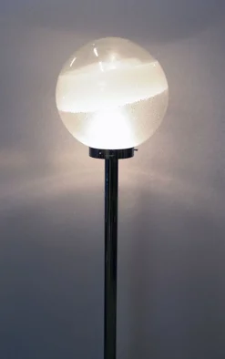 Pamono Space Age Italian Metal and Murano Glass Floor Lamp from Mazzega, 1970s