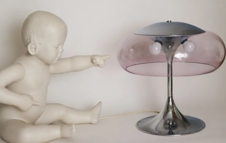 Discount Pamono Space Age Italian Mushroom Table Lamp attributed to Goffredo Reggiani, 1960s