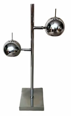 Sale Pamono Space Age Italian Table Lamp in Chromed Metal in the style of Goffredo Reggiani, 1975