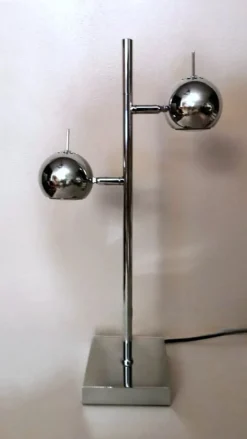 Sale Pamono Space Age Italian Table Lamp in Chromed Metal in the style of Goffredo Reggiani, 1975