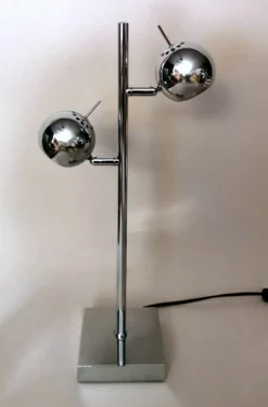 Sale Pamono Space Age Italian Table Lamp in Chromed Metal in the style of Goffredo Reggiani, 1975