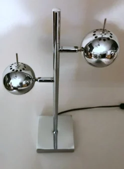 Sale Pamono Space Age Italian Table Lamp in Chromed Metal in the style of Goffredo Reggiani, 1975