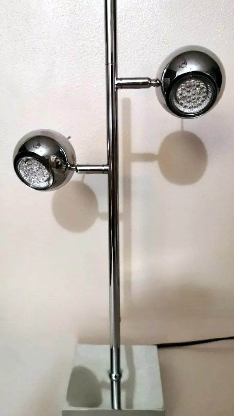 Sale Pamono Space Age Italian Table Lamp in Chromed Metal in the style of Goffredo Reggiani, 1975