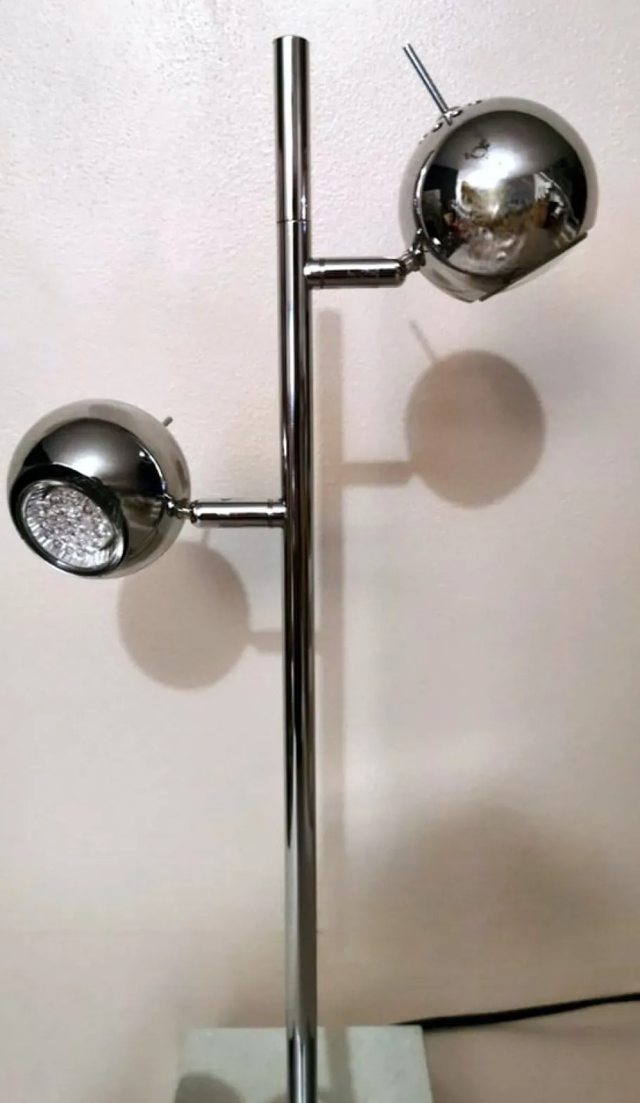Sale Pamono Space Age Italian Table Lamp in Chromed Metal in the style of Goffredo Reggiani, 1975