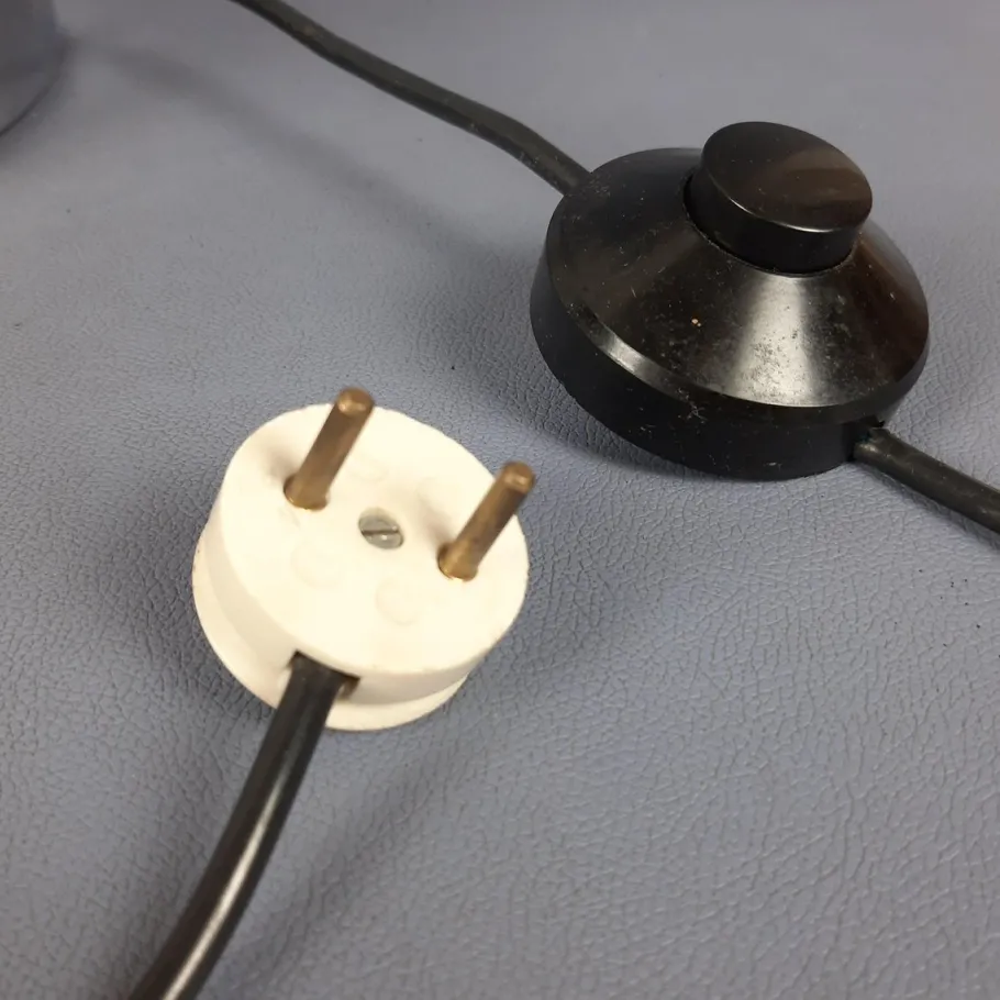 New Pamono Space Age Metal and Murano Glass Table Lamp, 1970s