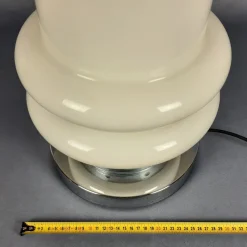 New Pamono Space Age Metal and Murano Glass Table Lamp, 1970s