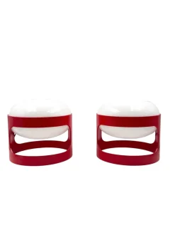 New Pamono Space Age Model KD27 Table Lamps by Joe Colombo for Kartell, Italy, 1970s, Set of 2