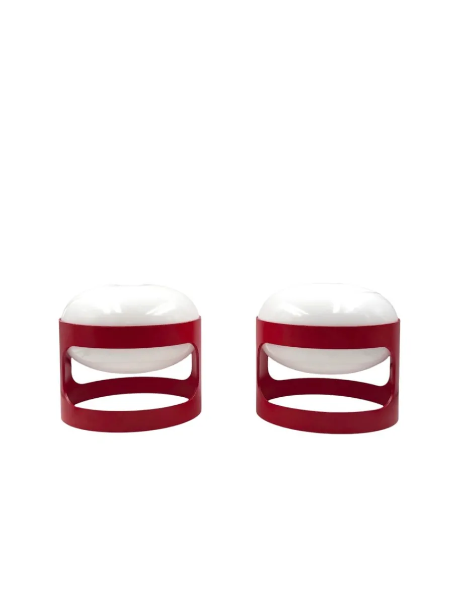 New Pamono Space Age Model KD27 Table Lamps by Joe Colombo for Kartell, Italy, 1970s, Set of 2