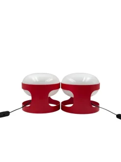 New Pamono Space Age Model KD27 Table Lamps by Joe Colombo for Kartell, Italy, 1970s, Set of 2