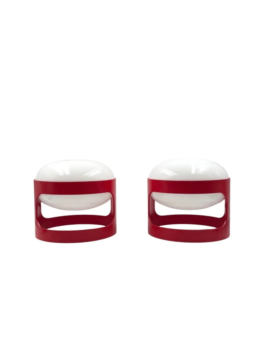 New Pamono Space Age Model KD27 Table Lamps by Joe Colombo for Kartell, Italy, 1970s, Set of 2