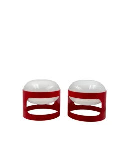 New Pamono Space Age Model KD27 Table Lamps by Joe Colombo for Kartell, Italy, 1970s, Set of 2