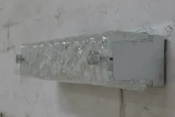 Discount Pamono Space Age Murano Ice Glass Bathroom Wall Lamp with Socket from Hillebrand Lighting, 1970s