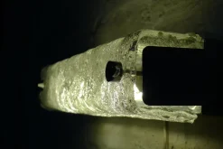 Discount Pamono Space Age Murano Ice Glass Bathroom Wall Lamp with Socket from Hillebrand Lighting, 1970s