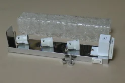 Discount Pamono Space Age Murano Ice Glass Bathroom Wall Lamp with Socket from Hillebrand Lighting, 1970s