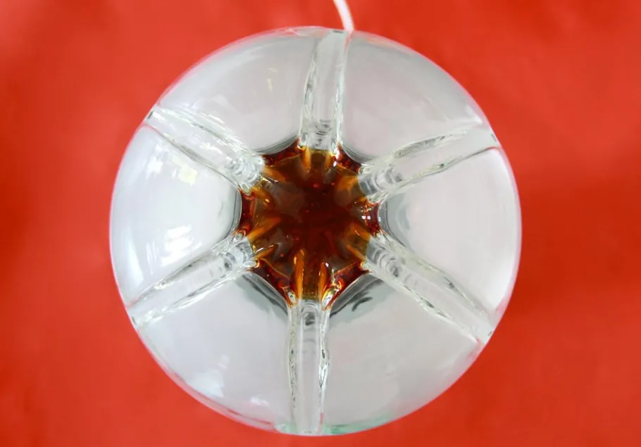 Discount Pamono Space Age Murano Swirl Table Lamps from Mazzega, Italy, 1970s, Set of 2