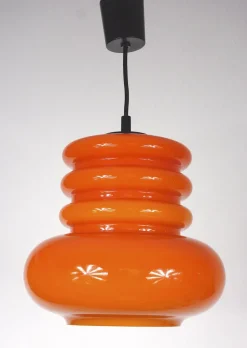 Discount Pamono Space Age Orange Ceiling Lamp from Peill & Putzler, 1960s