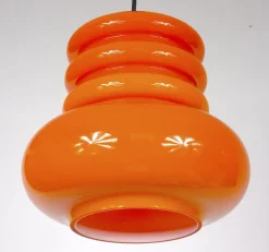 Discount Pamono Space Age Orange Ceiling Lamp from Peill & Putzler, 1960s
