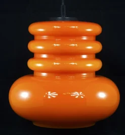 Discount Pamono Space Age Orange Ceiling Lamp from Peill & Putzler, 1960s