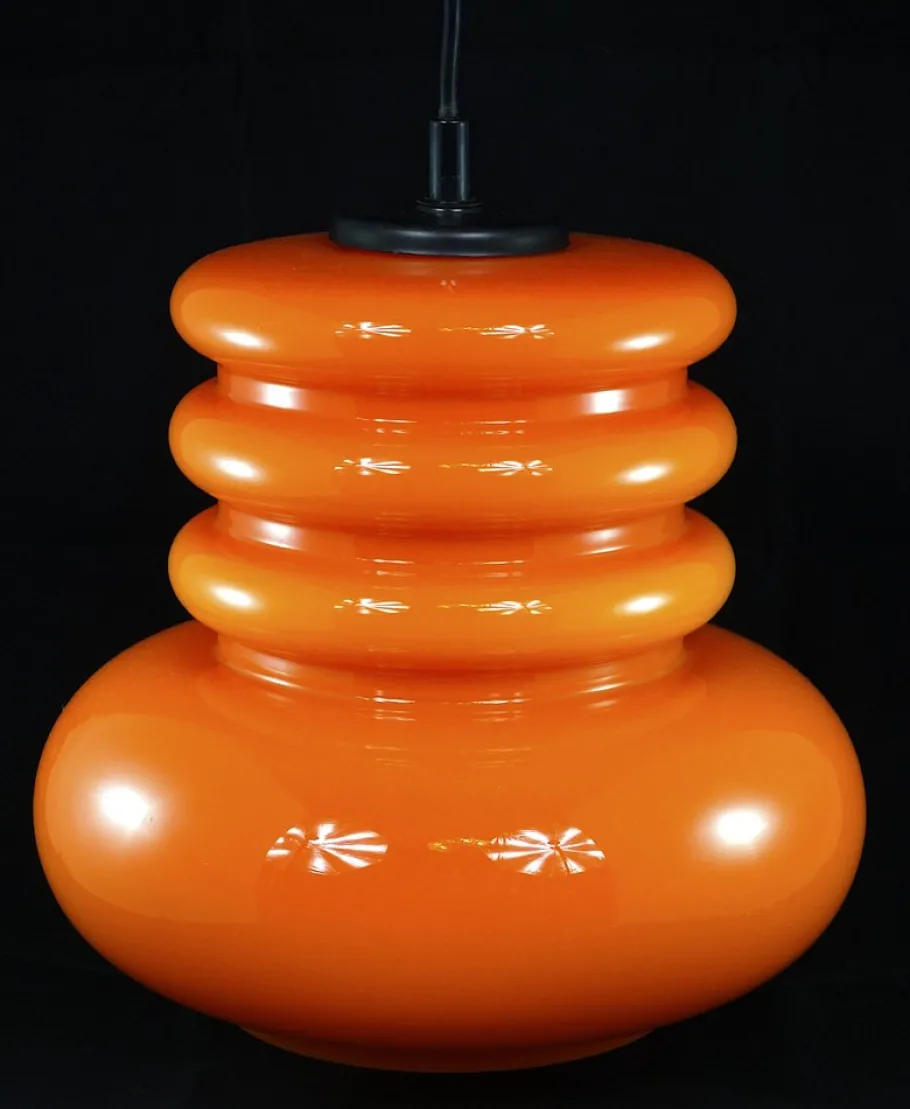 Discount Pamono Space Age Orange Ceiling Lamp from Peill & Putzler, 1960s