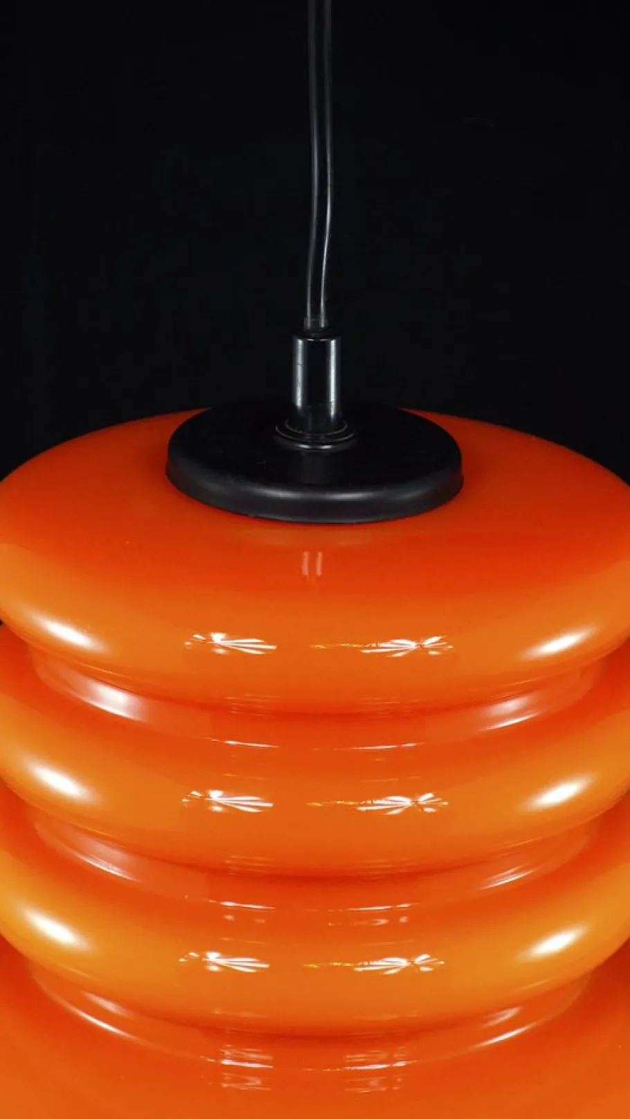 Discount Pamono Space Age Orange Ceiling Lamp from Peill & Putzler, 1960s