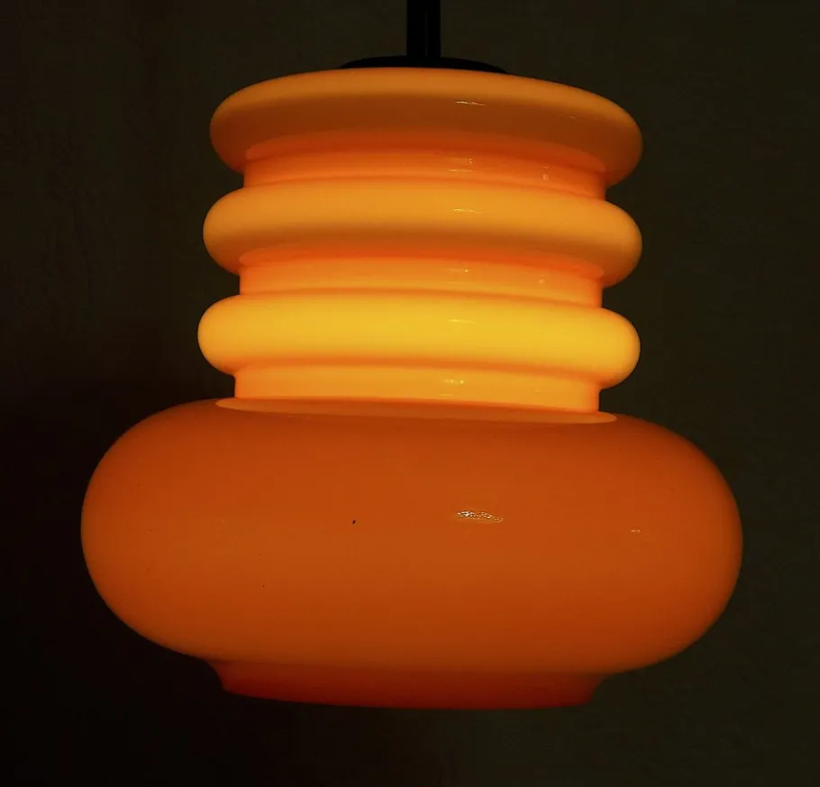 Discount Pamono Space Age Orange Ceiling Lamp from Peill & Putzler, 1960s
