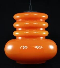 Discount Pamono Space Age Orange Ceiling Lamp from Peill & Putzler, 1960s