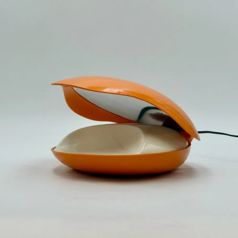Clearance Pamono Space Age Orange Lamp Oyster by Gamma3, 1970s
