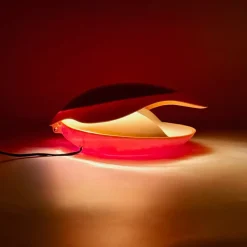 Clearance Pamono Space Age Orange Lamp Oyster by Gamma3, 1970s