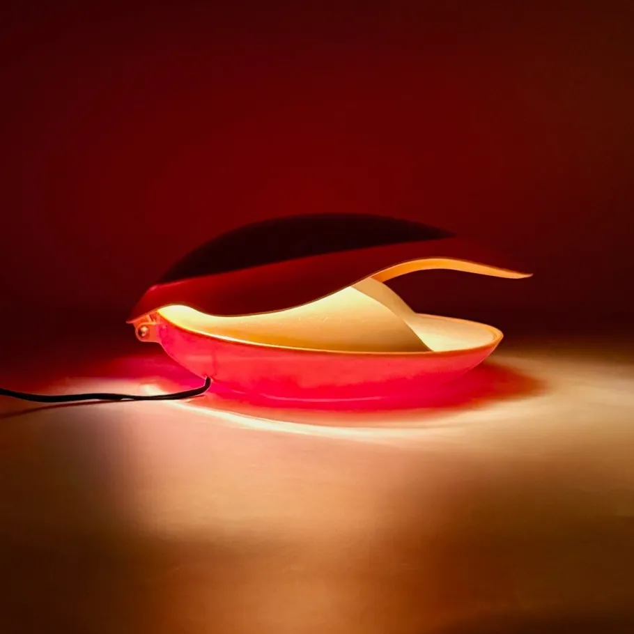 Clearance Pamono Space Age Orange Lamp Oyster by Gamma3, 1970s