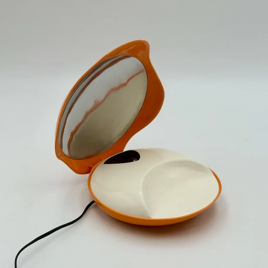 Clearance Pamono Space Age Orange Lamp Oyster by Gamma3, 1970s