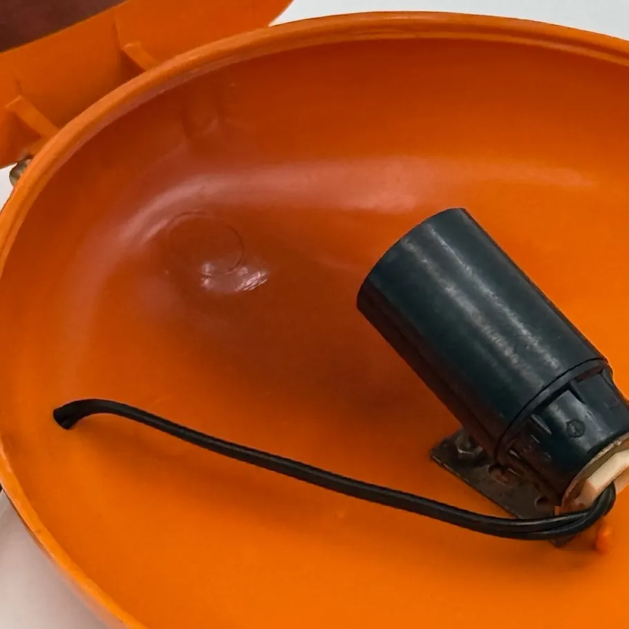 Clearance Pamono Space Age Orange Lamp Oyster by Gamma3, 1970s