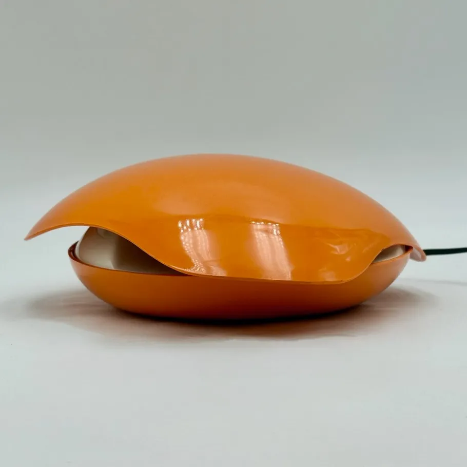 Clearance Pamono Space Age Orange Lamp Oyster by Gamma3, 1970s