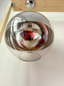 Best Pamono Space Age Pendant Lamp in Half-Mirrored Acrylic, 1970s