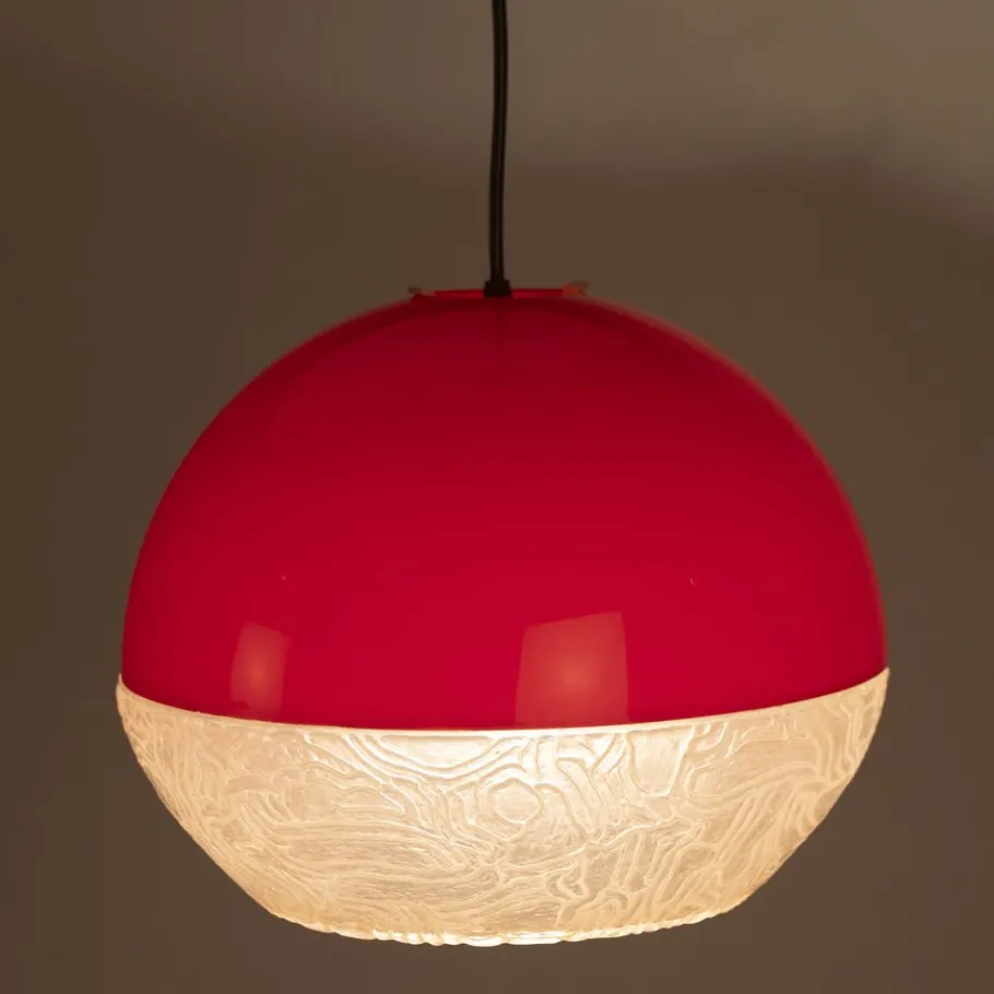Sale Pamono Space Age Pendant Lamp in Red Plastic