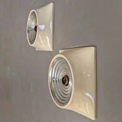 Hot Pamono Space Age Plastic Wall Lights from Stilnovo, 1960s, Set of 2