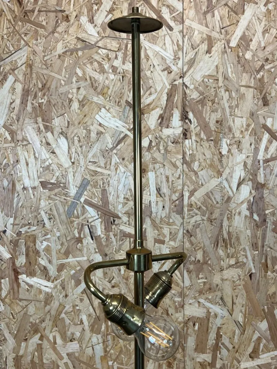 Discount Pamono Space Age Porcelain & Brass Floor Lamp from KPM, 1970s