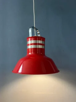 Discount Pamono Space Age Red Bucket Pendant Lamp from Ateljé Lyktan