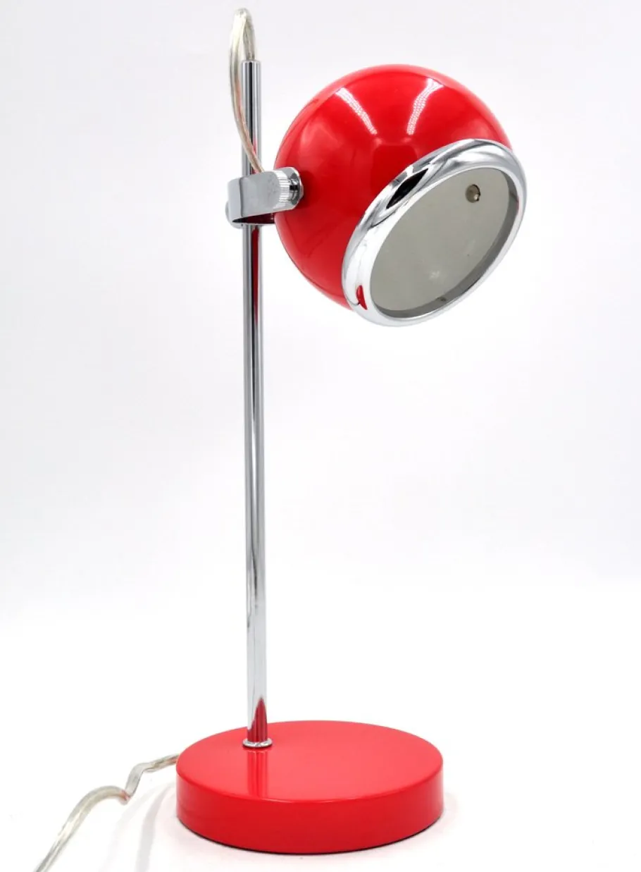 New Pamono Space Age Red Eyeball Table Lamp