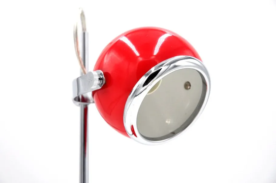 New Pamono Space Age Red Eyeball Table Lamp