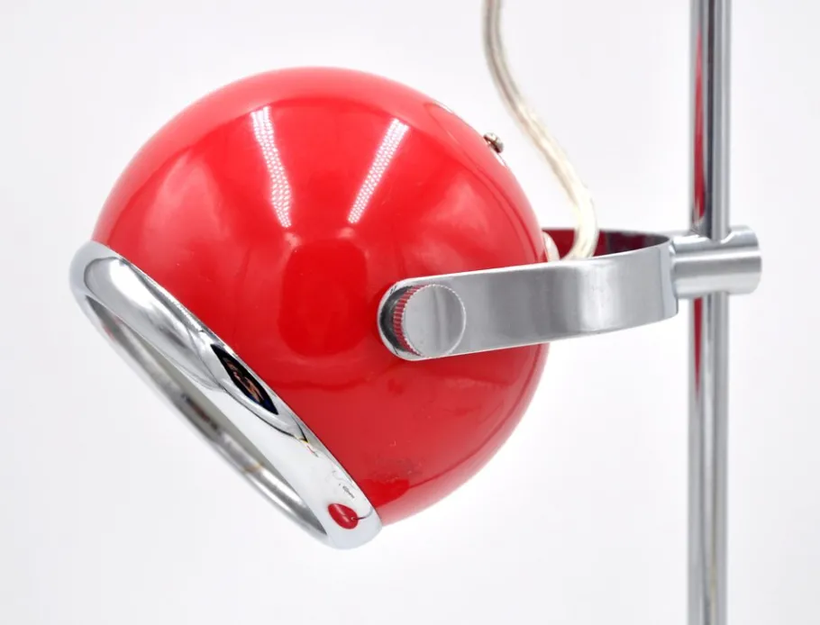 New Pamono Space Age Red Eyeball Table Lamp