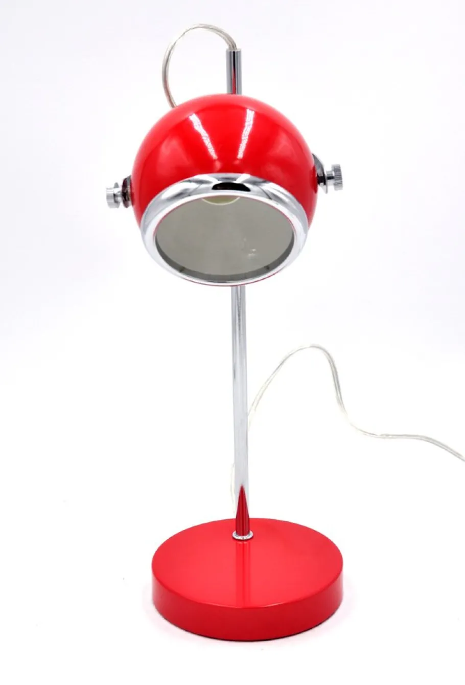 New Pamono Space Age Red Eyeball Table Lamp
