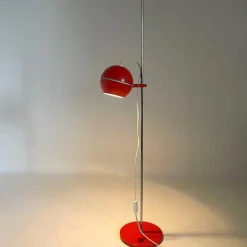 Clearance Pamono Space Age Red Floor Lamp, Germany, 1960s