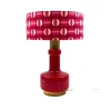 New Pamono Space Age Red Glass Table Lamp, Italy, 1960s