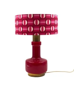 New Pamono Space Age Red Glass Table Lamp, Italy, 1960s