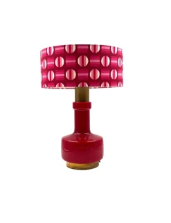 New Pamono Space Age Red Glass Table Lamp, Italy, 1960s