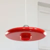 Best Pamono Space Age Saucer Pendant in Red Acrylic Glass from Guzzini, 1960s