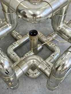 Clearance Pamono Space Age Sculptural Rombo Floor Lamp attributed to Gaetano Missaglia, 1960s